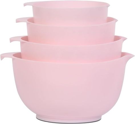 Amazon.com: BoxedHome Nesting Plastic Mixing Bowl Set, 4 Piece Mixing Bowl Set with Pour Spouts, Size 1.7, 2.5, 3.5 and 4.5qt, for Prepping, Mixing, Baking, Cooking(2023 New Version, Pink): Home & Kitchen Plastic Mixing Bowls, Colorful Bowls, Mixing Bowl Set, Toxic Foods, Plastic Bowls, Mixing Bowls Set, Nesting Bowls, Pink Kitchen, Bowl Designs