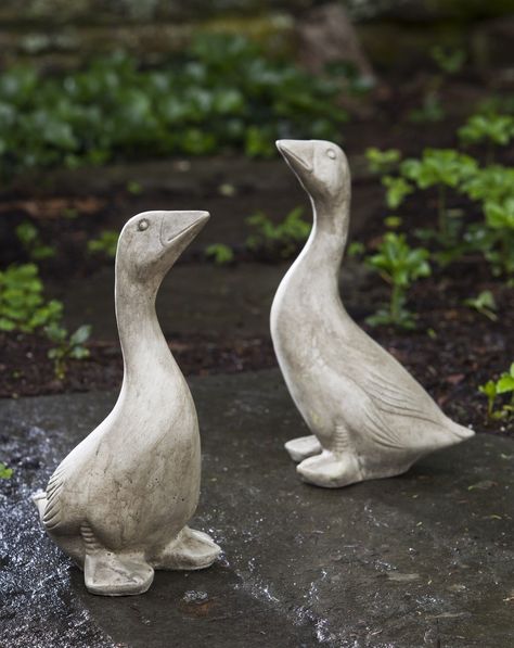 Kate's Goose Statue Goose Statue, Stone Garden Statues, Campania International, French Limestone, Stone Garden, Lawn Ornaments, Garden Statue, Garden Fountains, Cast Stone