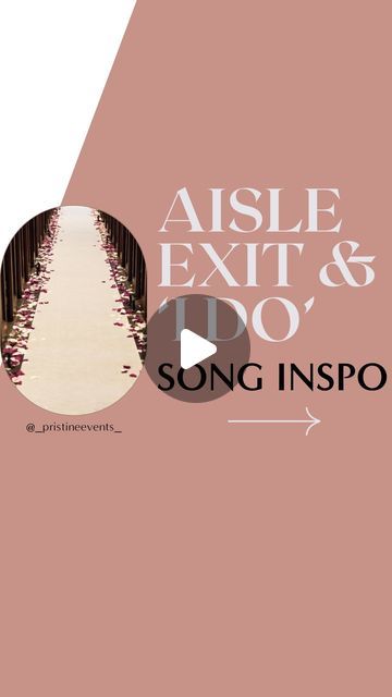 PRISTINE EVENTS || Wedding & Events Planner on Instagram: "**SONGS FOR YOUR AISLE EXIT/“I DO” TO** 🎶👰🏻‍♀️SAVE THIS FOR WHEN DECIDING WEDDING MUSIC!

What is your aisle exit song?! Comment below so we can all share inspo! ⤵️

Lots of you found the aisle entrance music inspo reel so helpful so decided to do a reel for your aisle exit! This song is usually more upbeat and happy as it’s what you walk down to after you say I do and sign your certificate, so it’s your official Mr & Mrs exit! Nim and I actually argued about this so much LOL. I wanted classic Motown aka Stevie Wonder/Natalie Cole vibes and he was obsessed with For My Hand- Burna Boy at the time and wanted that. We eventually ended up on both so we did the exit to Motown but then had Burna Boy playing straight after for when we Wedding Exit Songs, Make A Playlist, Instagram Songs, Wedding Management, Perfect Song, Events Planner, Natalie Cole, Burna Boy, The Exit