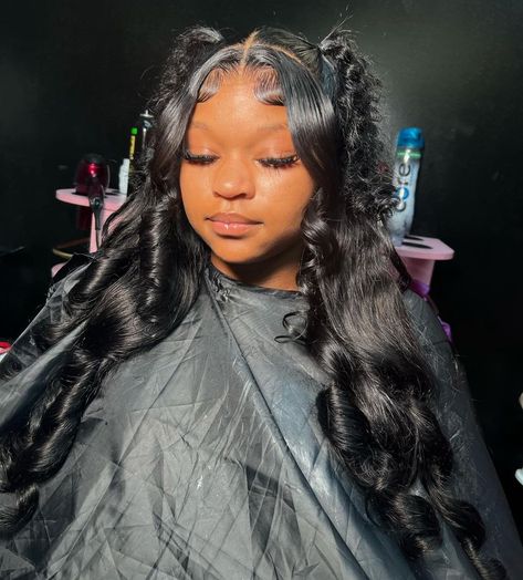 Buss Down Wig, Birthday Hairstyle, Grad Hair, Nice Hairstyles, Teenage Hairstyles, Frontal Wig Hairstyles, Curls For The Girls, Sew In Hairstyles, Classy Hairstyles