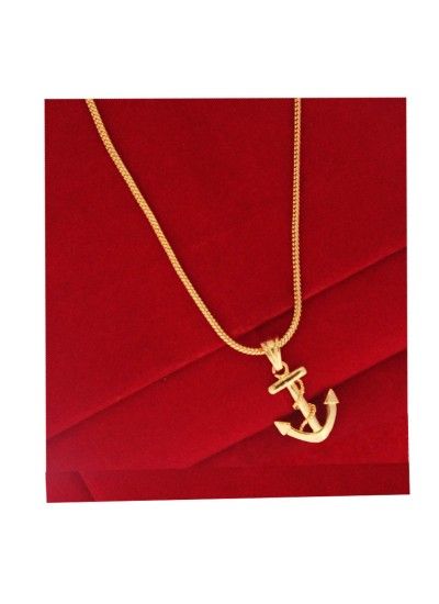 MENJEWELL HOLLYWOOD MOVIE INSPIRED PIRATES OF THE CARIBBEAN GOLD PLATED NAUTICAL HELM ANCHOR WITH ROPE DESIGN PENDANT FOR MEN & BOY Anchor Maritime Ship Pendants,Anchor Design Pendant With Chain, Mens Pendants Online,  Buy Mens Pendants Online, Buy Designer Mens Pendants Online,  Buy Traditional Mens Pendants, Buy modern Mens Pendants,menjewell.com Anchor With Rope, Fancy Pendant, Locket Ideas, Anchor Pendant, Pendant For Men, Anchor Design, Gold Locket, Hollywood Movie, Pendant With Chain