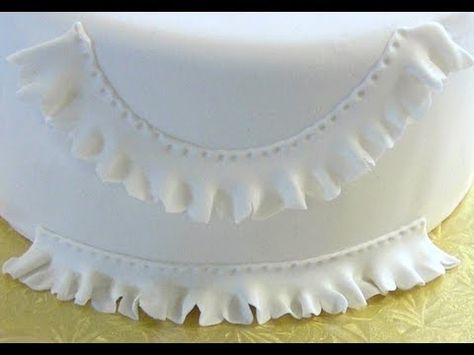 http://www.CakeSuppliesPlus.com for cake photos and supplies in video.   Like us on facebook at http://www.facebook.com/CakeSuppliesPlus  Cake Decorating: How to Make Fondant Ruffles or Fondant Frills or Gum Paste (Gumpaste) Ruffles or Frills Fondant Ruffles, Fondant Techniques, Decorator Frosting, Frosting Tips, Ruffle Cake, Fondant Tutorial, Gum Paste Flowers, Fondant Decorations, Fondant Flowers