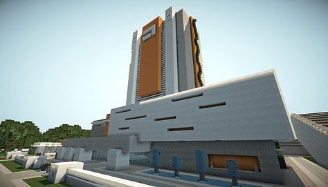 my second headquarters, called "layers" Minecraft Skyscraper, City Project, Minecraft Inspiration, Minecraft City, Minecraft Stuff, Minecraft Architecture, Minecraft Projects, Minecraft Creations, Minecraft Ideas