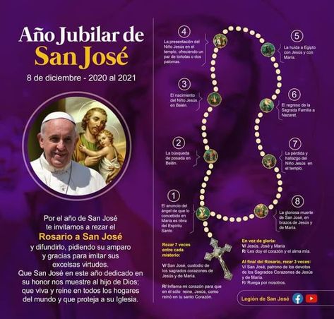 ® Blog Católico Gotitas Espirituales ®: AÑO JUBILAR DE SAN JOSÉ - ROSARIO A SAN JOSÉ - ¿ C... Jesus And Mary Pictures, Holy Rosary, Mary And Jesus, Catholic Quotes, Love Phrases, Love Songs Lyrics, Catholic Prayers, God Prayer, St Joseph