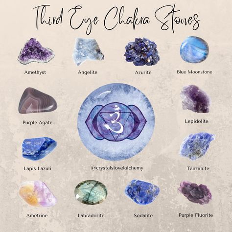 Third Eye Chakra Stones! 💎 The purple and blue gems in our vault are must-haves. They’ll keep your intuition heightened and vision clear, while enhancing your gifts and spiritual protection. Ideal companions on your journey with the creator. 😇 Amethyst, angelite, sodalite, labradorite, tanzanite, ametrine, azurite and more! 💎 Rock ‘em as jewelry 💎 Carry ‘em in your purse 💎 Carry ‘em in your pocket 💎 Place ‘em in your home 💎 Meditate with ‘em For best results, keep ‘em in your spiritual... Chakras Crystals, Energy Chakras, Third Eye Chakra Stones, Astro Tarot, Eye Gems, Spiritual Protection, Third Eye Chakra, Blue Gems, Chakra Stones