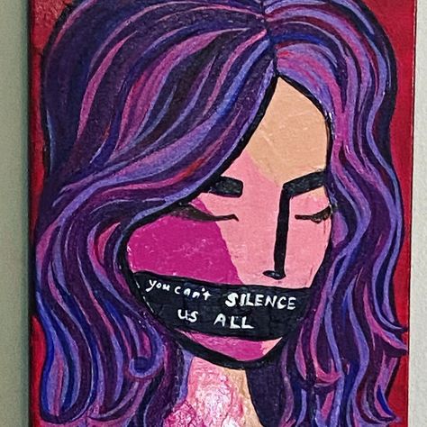 @clarissakeener on Instagram: “It seems pretty fitting today to post this painting I did a while back. . . . . . . . #feministpainting #feministart #acrylicpainting…” Feminist Painting, Feminism Painting, Feminist Portrait, Art Coursework, Portrait Women, Art Gouache, Modern Portrait, Women Feminism, All Painting