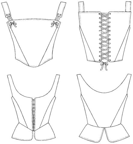 The Folkwear 267 M' Lady's Corset as an Everyday Top Corset Top Pattern, Figure Silhouette, Catherine De Medici, Elizabethan Era, Corset Sewing Pattern, Bodice Pattern, Corset Pattern, Corset Vest, Paper Sewing Patterns