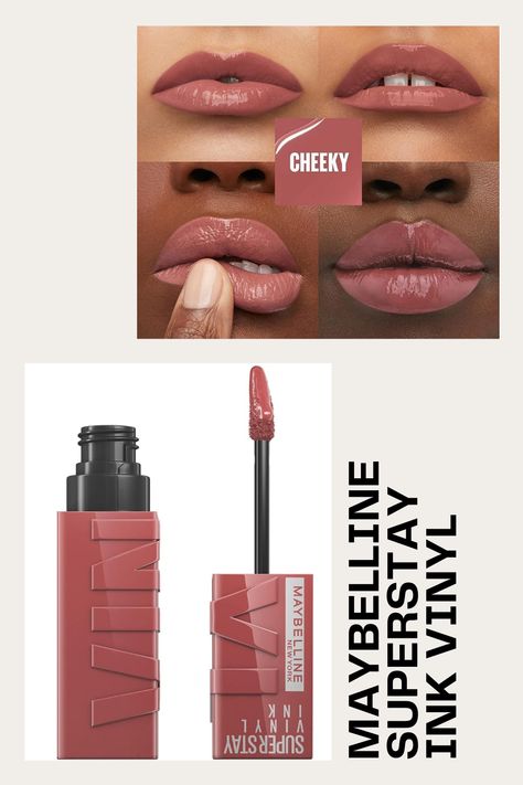 Maybelline Vinyl Ink Cheeky, Maybelline Cheeky, Vinyl Lipstick, Maybelline Superstay Vinyl Ink, Maybelline Lip, Maybelline Lipstick, Vinyl Lips, Hip Hop Artwork, Maybelline Superstay