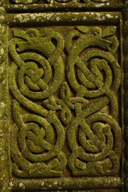 2012 08 11_0318 by OrliPix, via Flickr Irish Stone Carvings, Celtic Photography, Celtic Serpent, Celtic Aesthetic, Celtic Ornaments, Moss Covered, Celtic Knot Designs, Celtic Mythology, Celtic Patterns