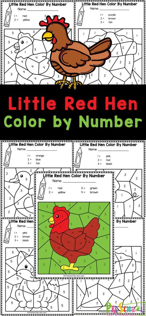 Hen Activities For Preschool, The Little Red Hen Craft, The Little Red Hen Activities, Little Red Hen Craft, The Little Red Hen Activities Preschool, Little Red Hen Activities Preschool, The Little Red Hen, Fairy Tales Lesson Plans, Little Red Hen Activities