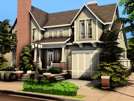 Ts4 Suburban House, Sims House No Cc, Sims 4 Houses No Packs, Small Family Home Sims 4, Sims 4 House Furnished, Sims 4 Single Mom House, Sims 4 Suburban House, Sims 4 House No Cc, Sims 4 Starter Home