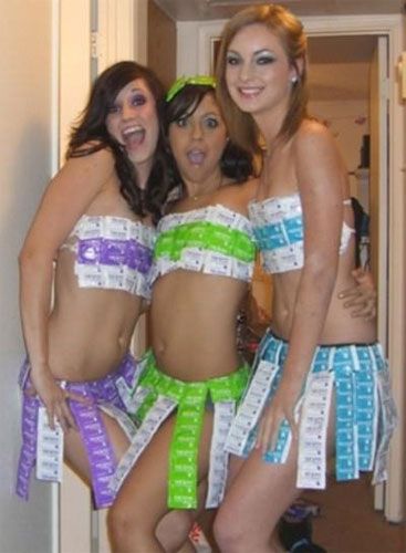 ABC Party Idea Anything But Clothes Party Ideas, Anything But Clothes Party, Anything But Clothes, Abc Party Costumes, Abc Party, Last Minute Costumes, College Parties, College Girls, These Girls