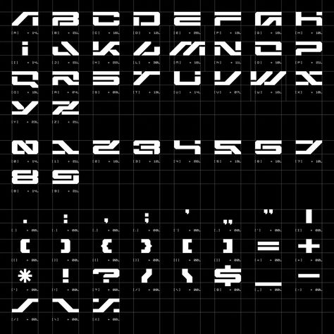 MITASHI© Crafted by @an.gorski . . Typeface inspired by the futuristic vibe of cyberpunk, specifically drawing from the “Ghost in the Shell” universe. Designed to evoke the sleek, high-tech aesthetic of a cyber-enhanced world, Mitashi offers an extensive array of alternate characters, encouraging users to “deep dive” into creative possibilities and achieve truly unique results. Mitashi’s meticulously crafted kerning ensures that everything written with this font appears polished and cohesiv... Cyberpunk Font Design, Cyberpunk Symbols, High Tech Aesthetic, Cyberpunk Font, Photoshop Poster Tutorial, Future Font, Cyberpunk Tech, Futuristic Typography, Alfabet Font