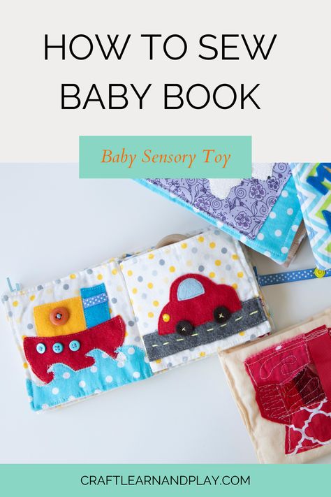 Felt Fabric Crafts, Sensory Book Diy, Sensory Books For Babies, Baby Boy Toys To Sew, Baby Sewing Ideas, Baby Items To Sew, Soft Books For Babies Diy, Crinkle Toys For Babies Diy, Diy Crinkle Toy Baby