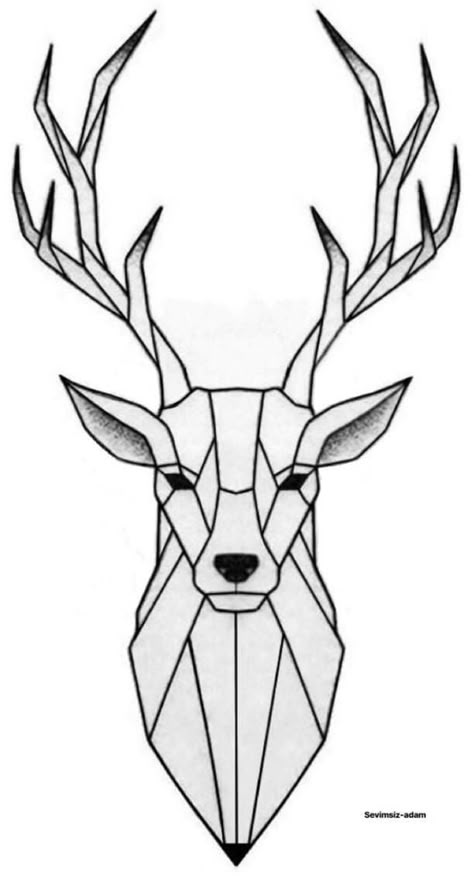 Embroidery Design For Men, Easy Glass Painting, Switchboard Painting, Embroidery Shirt Men, Line Art Geometric, فن الرسم بالمسامير, Mens Embroidery, Geometric Art Animal, Deer Drawing