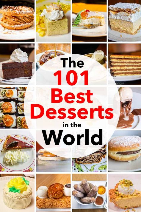 Check out our picks for the 100 best desserts in the world. | desserts of the world | desserts around the world | best dessert in the world World Desserts, Country Desserts, Trending Desserts, Desserts Around The World, Famous Desserts, International Desserts, The Best Desserts, Most Popular Desserts, Around The World Food