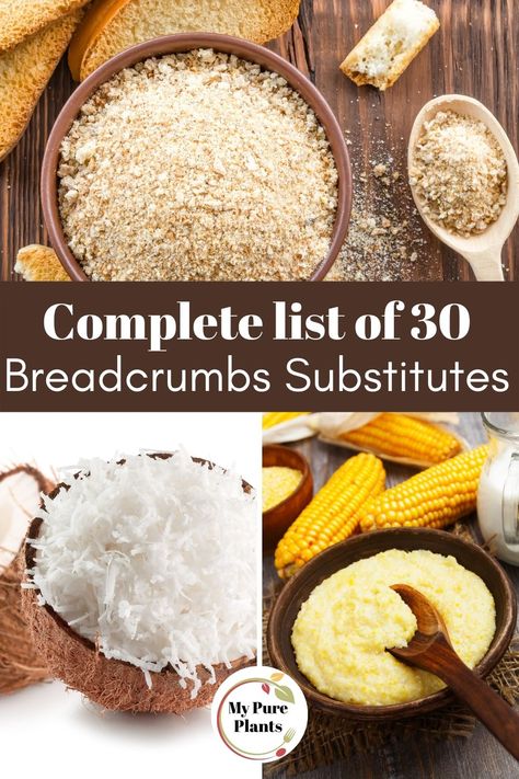 Substitute For Bread Crumbs, Healthy Bread Alternatives, Homemade Gluten Free Bread, Gluten Free Substitutes, Bread Crumbs Recipe, Crumb Recipe, Gluten Free Panko, Bread Substitute, Gluten Free Bread Crumbs