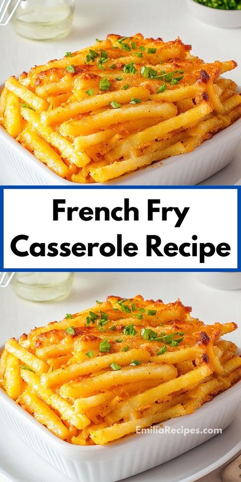 Discover a quick and easy way to elevate your dinner routine! This French Fry Casserole is a flavorful, crowd-pleasing option that brings together comfort food and convenience, perfect for any occasion. Fry Casserole, French Fry Casserole, Casseroles Recipes, Crispy Fries, Crispy French Fries, Frozen French Fries, Ground Beef Casserole, Easy Comfort Food, French Fry