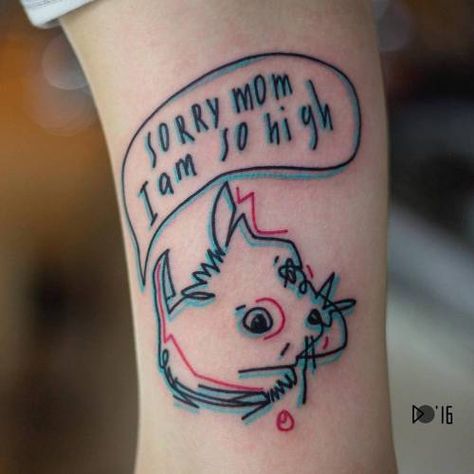 Cat Saying Sorry, Sorry Tattoo, Art Style Tattoo, Dedication Tattoos, High Tattoo, Sorry Mom Tattoo, Indie Tattoo, Pop Art Tattoos, Forearm Flower Tattoo