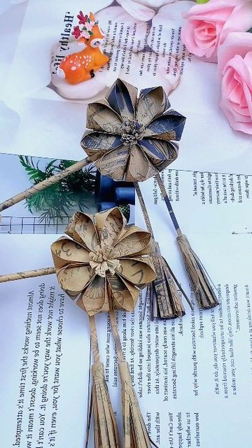 Diy Hairpin, Paper Craft Ideas, Origami Tutorial, So Beautiful, Paper Craft, Hair Pins, Origami, Craft Ideas, Paper Crafts