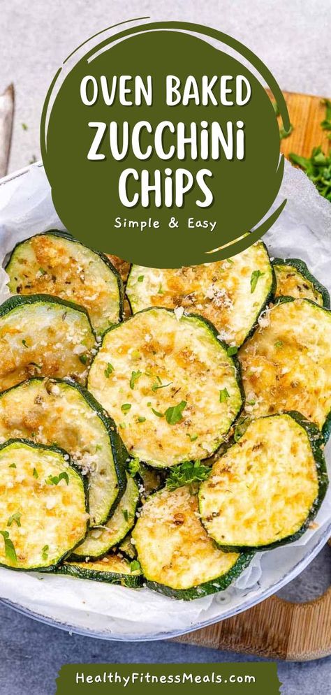 Oven Baked Zucchini Chips are a healthy alternative to traditional potato chips. This recipe for gluten-free zucchini chips is packed with bold flavors. Zucchini chips are packed with nutrients and fiber along with other powerhouse ingredients that are great for supplying the body with extra energy and minerals. Crispy zucchini chips are lower in calories and carbs and are fitting for anyone looking to enjoy savory snacks while adhering to their low-carb, keto, and plant-based lifestyles. Zucchini Chips Baked Healthy, Zucchini Chips In Oven, Keto Zucchini Chips Baked, Crispy Roasted Zucchini, Zucchini Chips Oven, Keto Zucchini Chips, Baked Zucchini Recipes, Oven Baked Zucchini Chips, Zucchini Meals