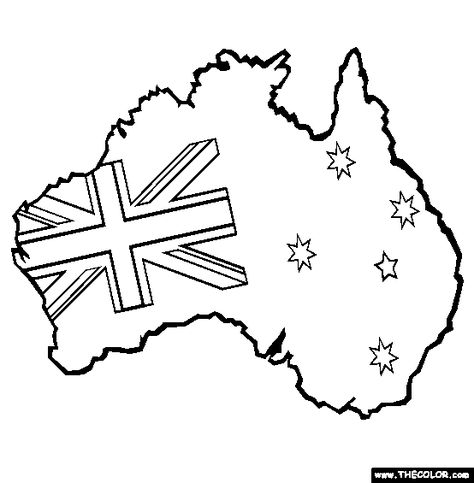 Auzzie! I really want to go here! Have I mentioned that I've never been out of NZ?!? Australia For Kids, Australia Day Celebrations, Australia Crafts, Flag Drawing, Australian Maps, Happy Australia Day, Australian Flag, World Thinking Day, Flag Coloring Pages