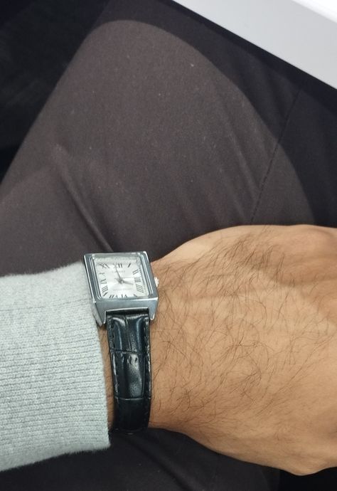 Cartier Tank Outfit, Casio Tank Watch, Chill Style, Green Clean, Tank Watch, Time And Tide, Tank Outfit, Cartier Tank, Streetwear Men