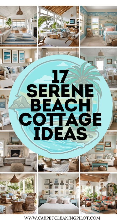 Discover 17 serene beach cottage ideas to transform your space into a tranquil coastal haven. Embrace calming colors, natural textures, and beach-inspired elements to create a peaceful and inviting retreat. Beach House Design Ideas Coastal Homes, Beach Style House Decor, Beach Flat Decor, Beach Cottage Wall Decor, Small Beach House Interior Coastal, Beach House Esthetics, Beach Loft Ideas, Craftsman Beach House Interiors, Turquoise Beach Decor