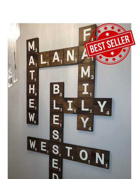 Excited to share the latest addition to my #etsy shop: Decorative Scrabble Tiles Personalized - Family Names - 5.5” x 5.5” Scrabble Tile Wall Decor - Name Tiles Wall Art - Single Tiles https://etsy.me/3G77ImJ Large Scrabble Tiles, Scrabble Tile Wall Art, Tile Wall Art, Family Names, Tiles Wall, Tile Wall, Scrabble Tiles, Grandparent Gifts, Wood Tile