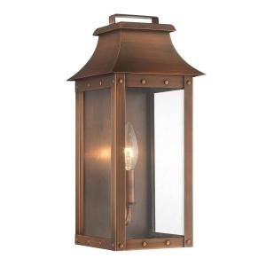 Acclaim Lighting, Manchester Collection 1-Light Copper Patina Outdoor Wall Lantern, 8413CP at The Home Depot - Mobile