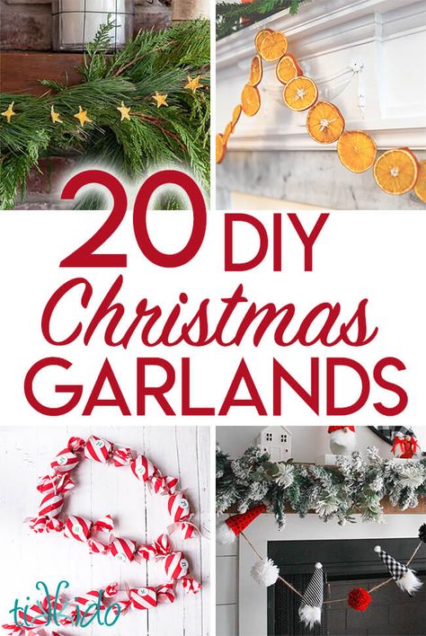 Diy Fireplace Garland, Christmas Bunting Diy, Diy Christmas Bunting, Christmas Bunting Ideas, Christmas Garland Fireplace, Diy Christmas Tree Garland, Christmas Fireplace Garland, Diy Christmas Fireplace, Christmas Garland Mantle