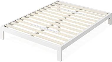 Discover your style - Beds | Amazon.com Bed Frame Queen, Metal Platform Bed Frame, Wood Platform Bed Frame, Slatted Headboard, Beds And Headboards, Wood Bed Frame, Mattress Support, Metal Platform Bed, Wood Platform Bed