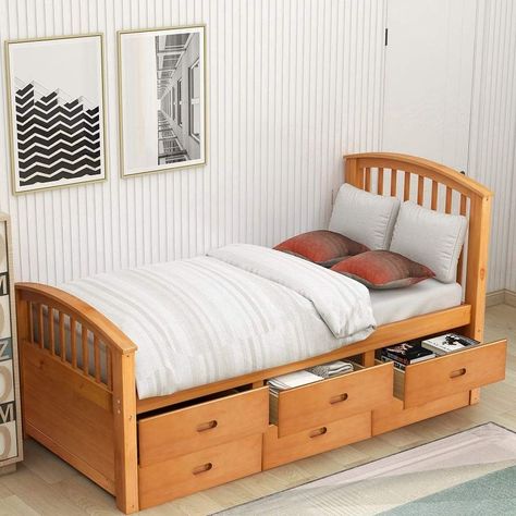 Platform Captain Storage Drawers Furniture Maximize Bedroom Space, Kids Beds With Storage, Headboard With Shelves, Childrens Bedroom Furniture, Twin Size Bed Frame, Low Loft Beds, Childrens Bedroom, Solid Wood Bed, Wooden Bed Frames