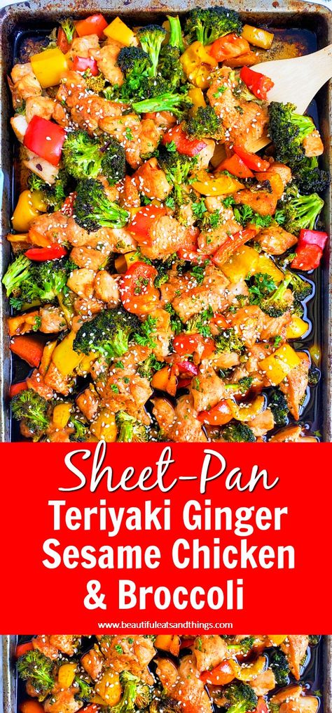 Sesame Chicken And Broccoli, Sheet Pan Dinners Chicken, Easy Sheet Pan Dinners, Sheet Pan Suppers, Sheet Pan Dinners Recipes, Chicken And Broccoli, Recipe Sheets, Sesame Chicken, Perfect Dinner