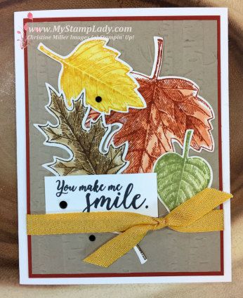 Brushed Vintage Leaves Fall Card Vintage Leaves, Class 9, Leaf Cards, Wink Of Stella, Leaves Fall, Welcome Fall, Fall Projects, Thanksgiving Cards, Fall Cards