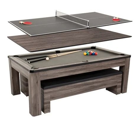 American Legend Hampton 3-in-1 Combination Table Includes Billiards, Table Tennis, & Dining Table | Wayfair American Legend, Table Tennis, Billiards, The Hamptons, Interior And Exterior, House Interior, Dining Table, Dream House, Furniture