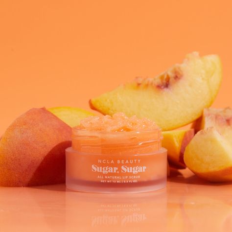 An intense, all natural, and vegan lip scrub that cleanses, gently exfoliates, hydrates, and brightens lips. Peach Lips, Daucus Carota, Sweet Lips, Lip Scrubs, Lip Cosmetics, Sugar Lip Scrub, Lip Exfoliator, Skin Detox, Sugar Sugar