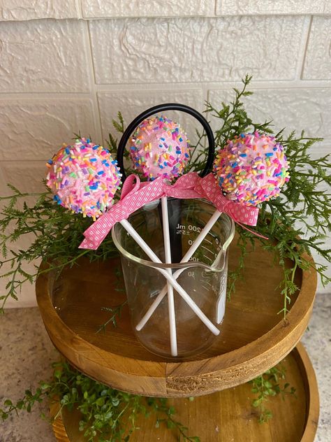 Fake Pink Cake Pops With Sprinkles, Faux Pink Cake Pops, Fake Cake Pops, Tiered Tray Decor, Party Decor, Photo Prop, Pink Cake Pops - Etsy Cake Pops With Sprinkles, Fake Cake Pops, Pink Cake Pops, Candy Decorations Diy, Candy Decorations, Fake Cake, Snack Items, Pink Cake, Tiered Tray Decor