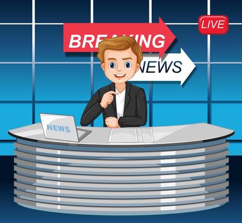 News Reporter, New Readers, Pretty Landscapes, Social Media Logos, Kids Book, News Anchor, Animated Images, News Channels, Kids' Book