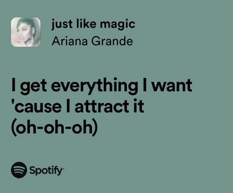 Just Like Magic Lyrics, Singer Affirmations, It Girl Journal, Ariana Grande Songs Lyrics, She Chose Herself, Ariana Lyrics, Sophie Core, Pink Song Lyrics, Snapchat Hacks