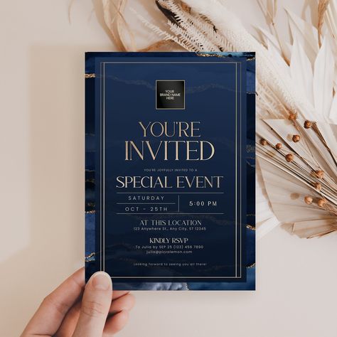 🎉 You're Invited! Create stunning corporate invitations with our customizable card template! Personalize it to match your branding and event details effortlessly. ❤️ Try the free demo before you buy! Link in bio! #CorporateInvitations #EventPlanning #EditableTemplate Bridal Shower Brunch Invitations, Bridal Shower Menu, Wedding Reception Signs, Business Invitation, Wedding Numbers, Wedding Favor Stickers, Seating Plan Wedding, Bridal Shower Welcome Sign, You're Invited