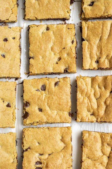 Chocolate Chip Blondies, Homemade Vanilla Ice Cream, Butter Tarts, Blondies Recipe, Sourdough Discard, Cherry Tart, Semi Sweet Chocolate Chips, Homemade Vanilla, Chewy Cookie