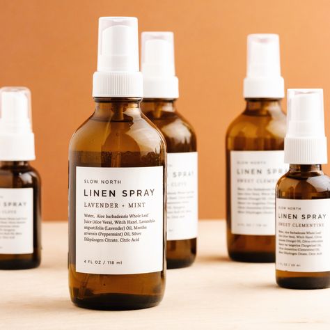 Our Linen Sprays have an all-new look!! Can you spot the differences?🤩 Spray Packaging, Thieves Cleaner, Natural Laundry Detergent, Mint Water, Lavender Spray, Diy Skin Care Routine, Natural Laundry, Cosmetic Packaging Design, Homemade Products