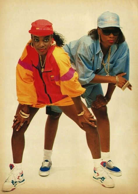 BWP (Bytches With Problems) was a female rap duo that consisted of Lyndah McCaskill and Tanisha Michele Morgan. 80s Hip Hop Fashion, Dance Hip Hop, Looks Hip Hop, 80s Party Outfits, 80s Hip Hop, 90’s Outfits, 90s Hip Hop Fashion, 80s And 90s Fashion, Hip Hop And R&b