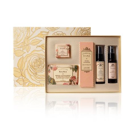 Kama Ayurveda Rose Essential Box, 330g Kama Ayurveda, Forest Essentials, Bhai Dooj, Rose Lip Balm, Green Tea Face, Bridal Preparation, Gifting Ideas, Rose Essential Oil, Diwali Gifts