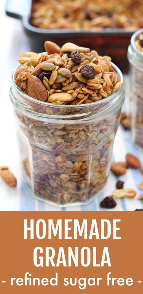 Homemade Sugar Free Granola, Insulin Resistance Diet Recipes, Sugar Free Granola, Easy Granola Recipe, Homemade Granola Recipe, Homemade Granola Healthy, Easy Granola, Nut Granola, Granola Recipe Homemade