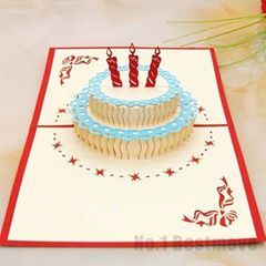 Happy Birthday-Cake-3D-Pop-Up-Greeting-Card/ Kirigami pattern Greeting Cards Handmade Birthday, Birthday Cake Greetings, Pop Up Card Templates, Paper Pop, Holiday Gift Card, Cards For Boyfriend, 3d Cake, Birthday Card Design, Cake Card