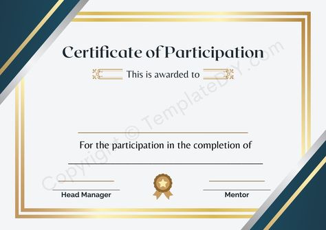 Certification Of Participation Free Template Certificate Of Participation, Certificate Of Participation Template, Create Certificate, Free Printable Certificates, Certificate Of Completion Template, Certificate Of Achievement Template, Free Certificate Templates, Printable Certificates, Certificate Of Achievement