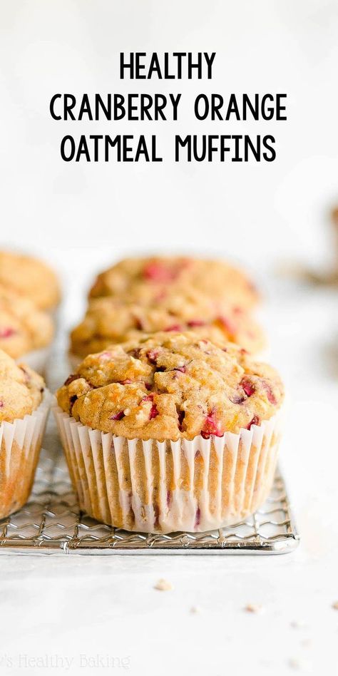 Cranberry Orange Oatmeal, Muffins Cranberry, Cranberry Oatmeal Muffins, Orange Oatmeal, Fresh Cranberry Recipes, Best Greek Yogurt, 1200 Calorie Diet Meal Plans, Orange Muffin Recipe, Oatmeal Muffins Healthy