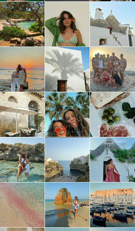 Italian Summer Photo Ideas, Summer Instagram Layout, Summer Instagram Feed Template, Instagram Feed Color Palette Summer, Instagram Post Summer, Aesthetic Summer Instagram Feed, Vacation Feed Instagram, Instagram Summer Post Ideas, European Summer Instagram Feed